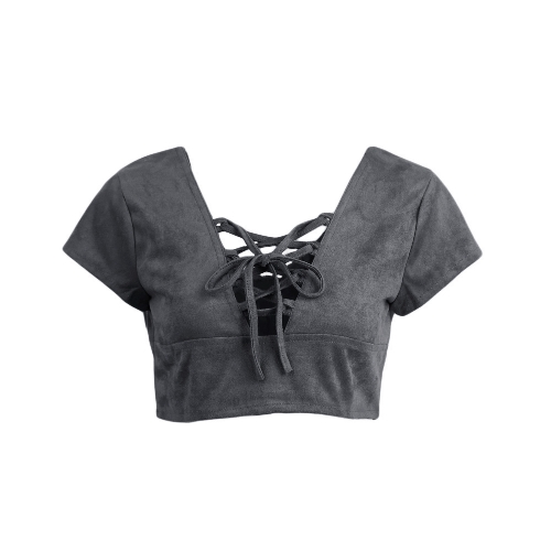 

Women V-Neck Open Back Slim Tops