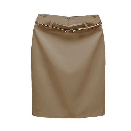 

Solid Color Zipper Closure Bodycon Mini Skirt
