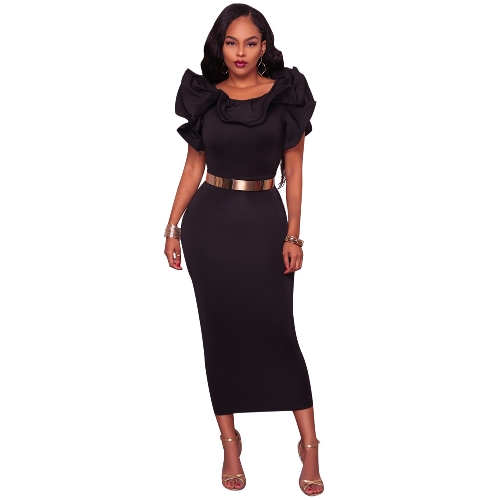 

Модные женские рюкзаки шеи Slit Hem Midi Dress