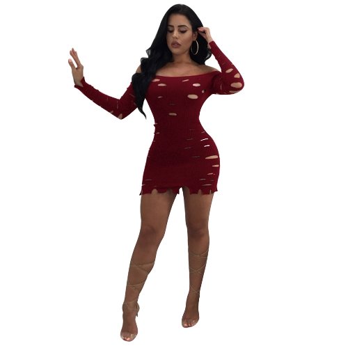 

Sexy Women Bodycon разорвал мини-платье