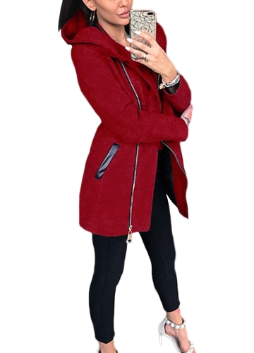 

Women Casual Zip Up Hoodie Long Sleeves Pockets Sweatshirt Coat