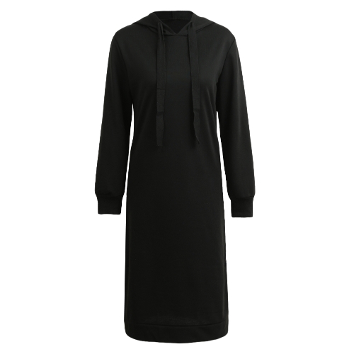 

Women Long Casual Outerwear Long Sleeve Split Loose Hoodies