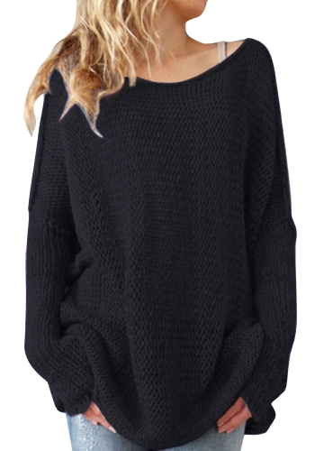 

Casual Women Thick Knitting Tops Oversized Loose Long Jumper