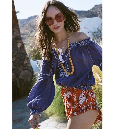 

Летний Boho печати упругой высокой талии повседневные шорты пляж