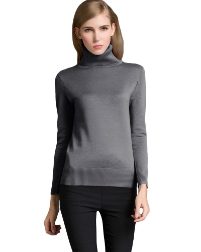 

Fashion Winter Women Sweater Knitwear Turtle Neck Long Sleeves