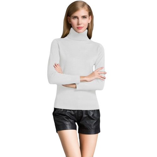 

Fashion Winter Women Sweater Knitwear Turtle Neck Long Sleeves
