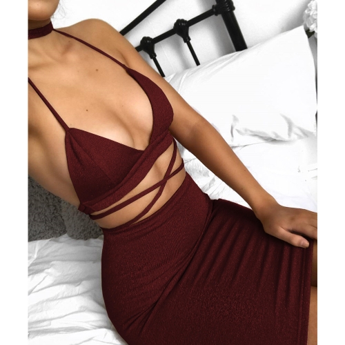

Сексуальные женщины Cami Bodycon Two Piece Set