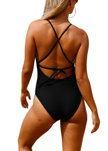 

Sexy Women Halter One Piece Swimsuit Lace Up Hollow Out Backless Bikini Swimwear Beach Купальный костюм