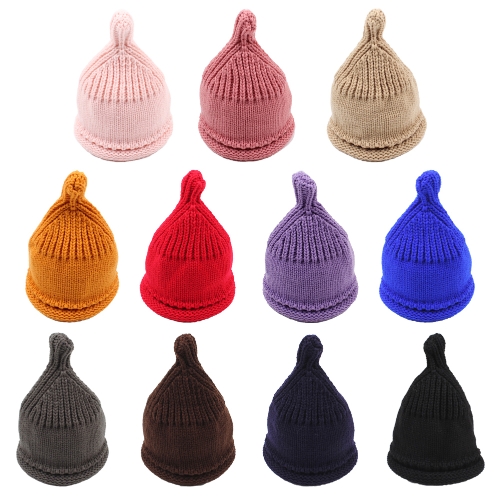 

Cute Kid Girls Boys Knitted Beanies Hat Warm Ribbed Baby Caps Skullies Autumn Winter Headwear