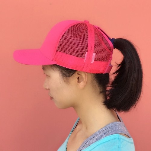 

Mesh Baseball Cap Ponytail Breathable Adjustable Back Trucker Golf Peaked Hat Headwear
