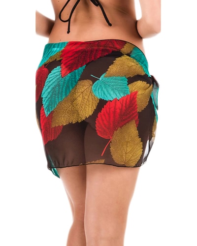 

New Sexy Women Mini Chiffon Skirt Special Print Different Color Beach Holiday Casual Thin Skirt