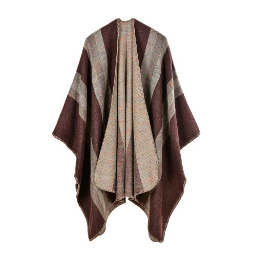

Vintage Faux кашемир трикотажные полоса Pattern накладки женский кардиган