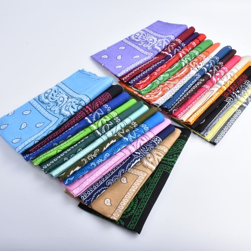 

Vintage Women Men Square Scarf Kerchief Retro Print Multi-Colors Headband Boho Scarves
