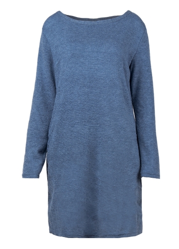 

Women Loose Knit Sweater Dress Long Sleeves Pockets Party Mini Straight Dress