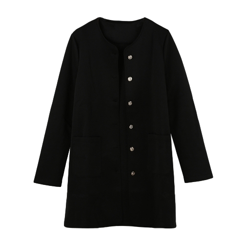 

Casual Single-Breasted Pockets Long Sleeve Candy Color Oversized Coat