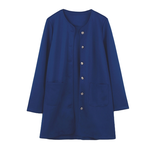 

Casual Single-Breasted Pockets Long Sleeve Candy Color Oversized Coat