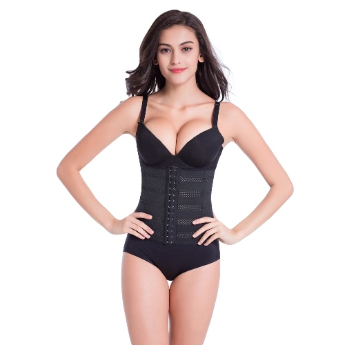 Sexy Women Waist Trainer Body Shaper Tummy Cincher Underbust Control Corset Breathable Shaper Shapewear Black/Khaki