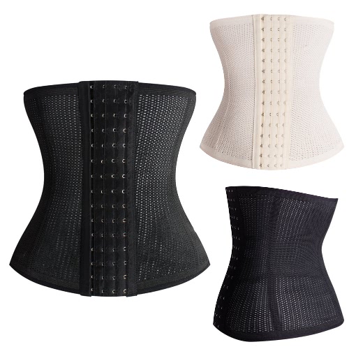 New Women Corset Waist Trainer Cincher Post-baby Control Body Shaper Underbust Breathable Shapewear Black/Beige