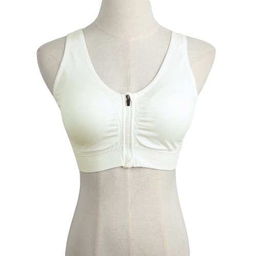 

Zip Front Push Up Padded Sports Bra