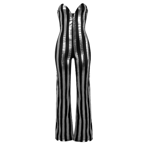 

Сексуальные женщины без бретелек Комбинезон Bandeau Шея без рукавов Playsuit Спецодежда Rompers Длинные брюки