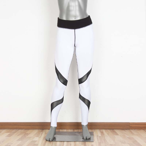 

Women Yoga Leggings Sports Pants Mesh Insert Fitness Trousers