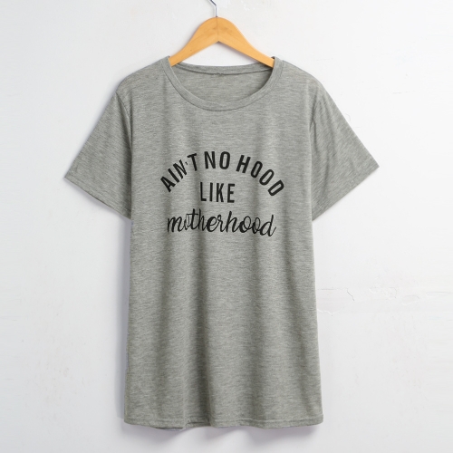 

Fashion Letter Print O-Neck Short Sleeves Casual T-Shirt