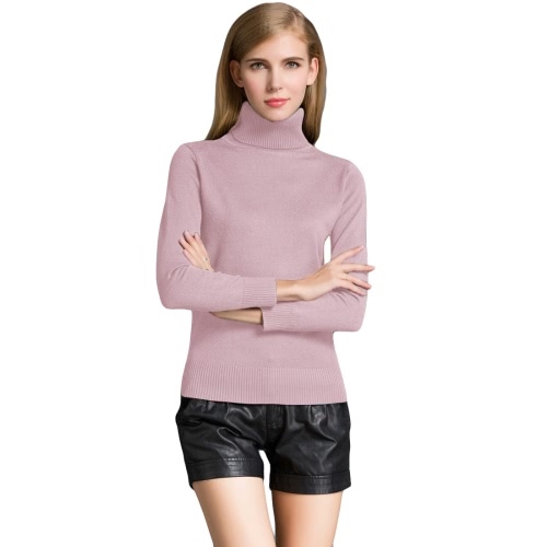 

Fashion Winter Women Sweater Knitwear Turtle Neck Long Sleeves