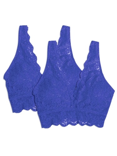 

2 Pieces Women Lace Bra No Underwire Soft Crop Tops