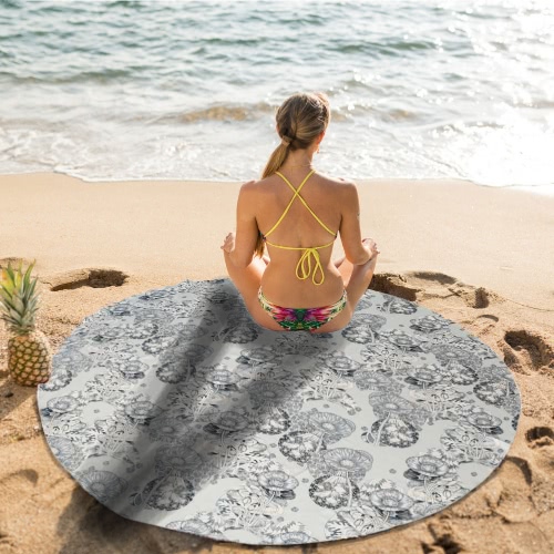 

Satin Floral Print Boho Cover Up