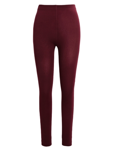 

Women Autumn Winter Solid High Elastic Waist Warm Leggings