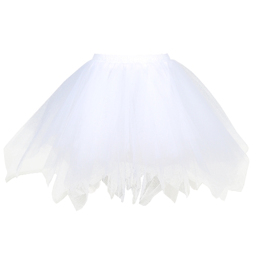 

Women 1950s Vintage Tutu Petticoat Ballet Bubble Tulle Skirt Layered Mini Underskirt