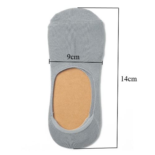 

New Fashion Men Socks Stretch Solid Low Cut Invisible Anti Slip Silicon Loafer Socks