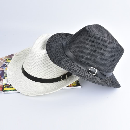

New Summer Men Straw Hat Wide-Brim Foldable Beach Holiday Beach Casual Floppy Cap Sunhats