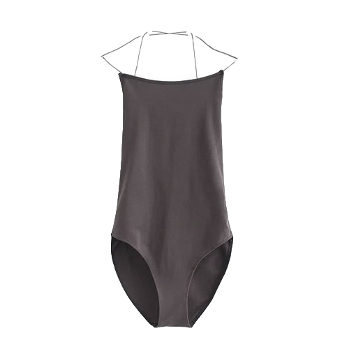 

Women Sexy Bodysuit Crisscross Bandage Backless Solid Slim Tights Bodycon Slip Jumpsuit Rompers