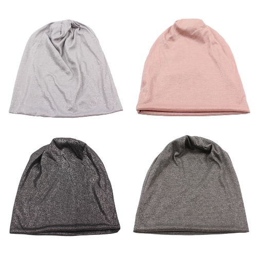 

New Fashion Men Women Shimmer Metallic Hat Beanie Cap Skullcaps Solid Unisex Outdoors Caps