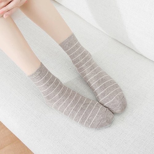 Abody Women Socks Stripes Stockings Breathable Soft Cute Floor Socks for Spring Autumn