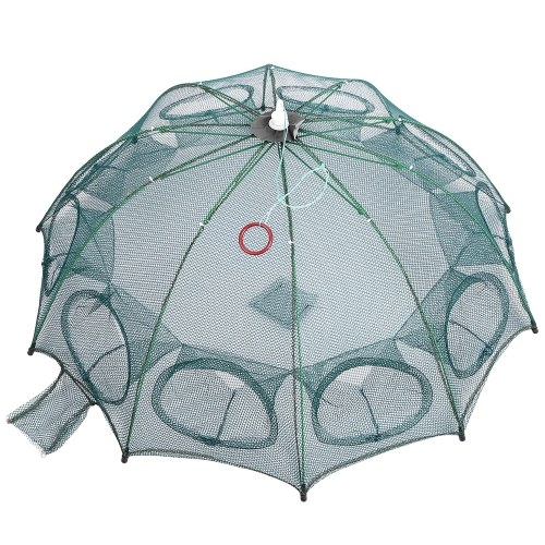 4/6/8/10 trou piège de pêche automatique Portable pliant filet de pêche poisson crevette méné crabe maille piège Cage