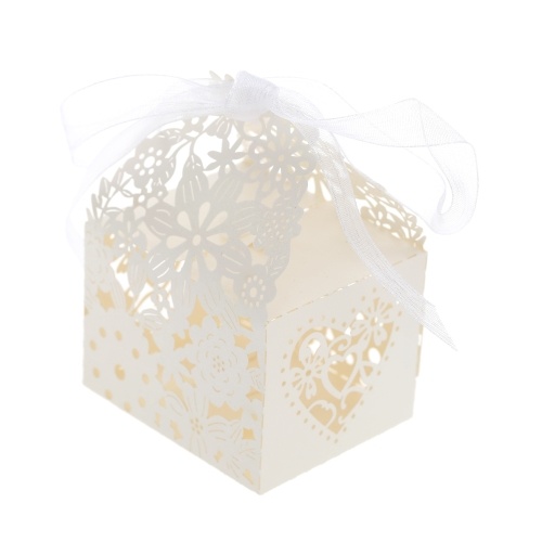 

Delicate Carved Flower Elegant Candy Boxes with Ribbon