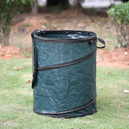 

Homgeek Portable складная Trash Pop-Up Leaf Может сумка для хранения мусора Коллекция Bin 47 * 60см Сад Кемпинг Использование