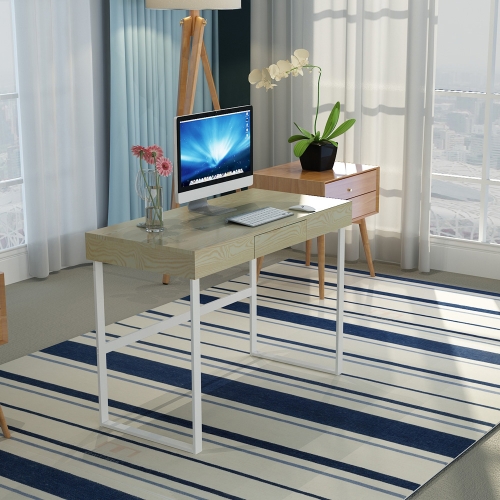 Tomtop Ikayaa Modern Metal Frame Computer Desk Table With Drawer Tomtop Ikayaa Modern Metal Frame Computer Desk Table With Drawer Home Office Study Writing Workstation
