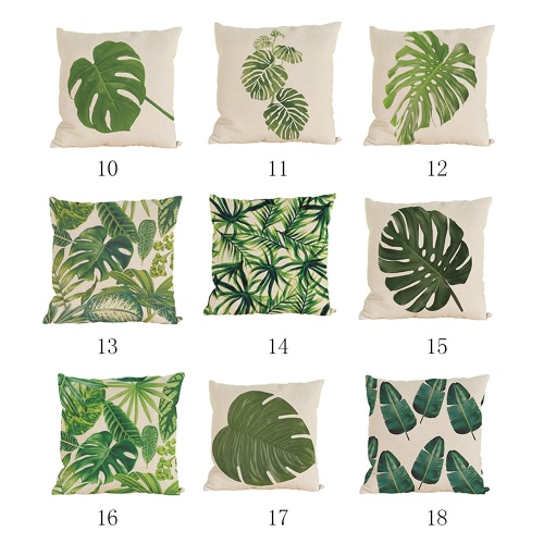 

Modern Fashionable Natural Environement Wild Green Forests Fresh Flourish Exuberant Tropical Plants Leaves Vigorous Life Healthy Vitality Cushion Throw Pillow Covers Pillowcases Decorative for Home Office Sofa Car Seat Gifts