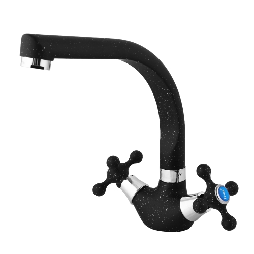 Frap Double Handle Deck-mounted Water Faucet Kitchen Sink Faucet Basin Hot and Cold Water Mixer Tap