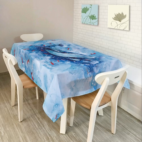 84 * 60'' Rectangular Dinner Table Cloth Polyester Printed Coffee Table Cover Tablecloths Home Decoartion