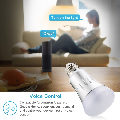 

Wi-Fi Smart LED Light Bulb E27 Multicolored Colors Changing Dimmable Night Light Wireless Smartphone Remote Control
