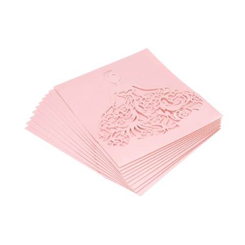 

10pcs/set Wedding Invitation Cards Pearl Paper