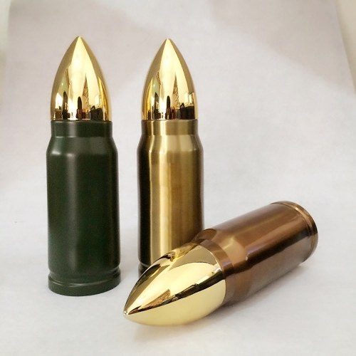 

500ML Bullet Shaped Stainless Steel Thermos Coffee Mug Vacuum Flask Cup
