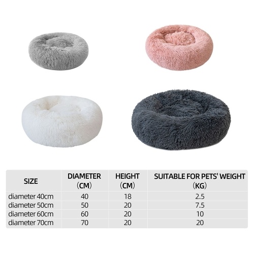 Morbido peluche Round Pet Bed Cat Soft Letto per gatti per cani di piccola taglia