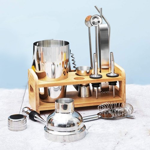 Bar Cocktail Set Boston Shaker Drink Making Kit Stainless Mixer Making Gift