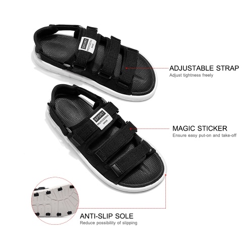 

Anti-Slip Rubber Sandals Unisex Shoes with Open Toe Design Comfortable Footbed Flat Shoes for Traveling Hiking Sea Beach Camping