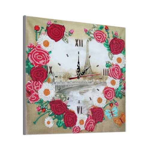 

DIY 5D Diamond Painting Clock with Watch Movement Kit Special-shaped Diamond Embroidery Home Decor